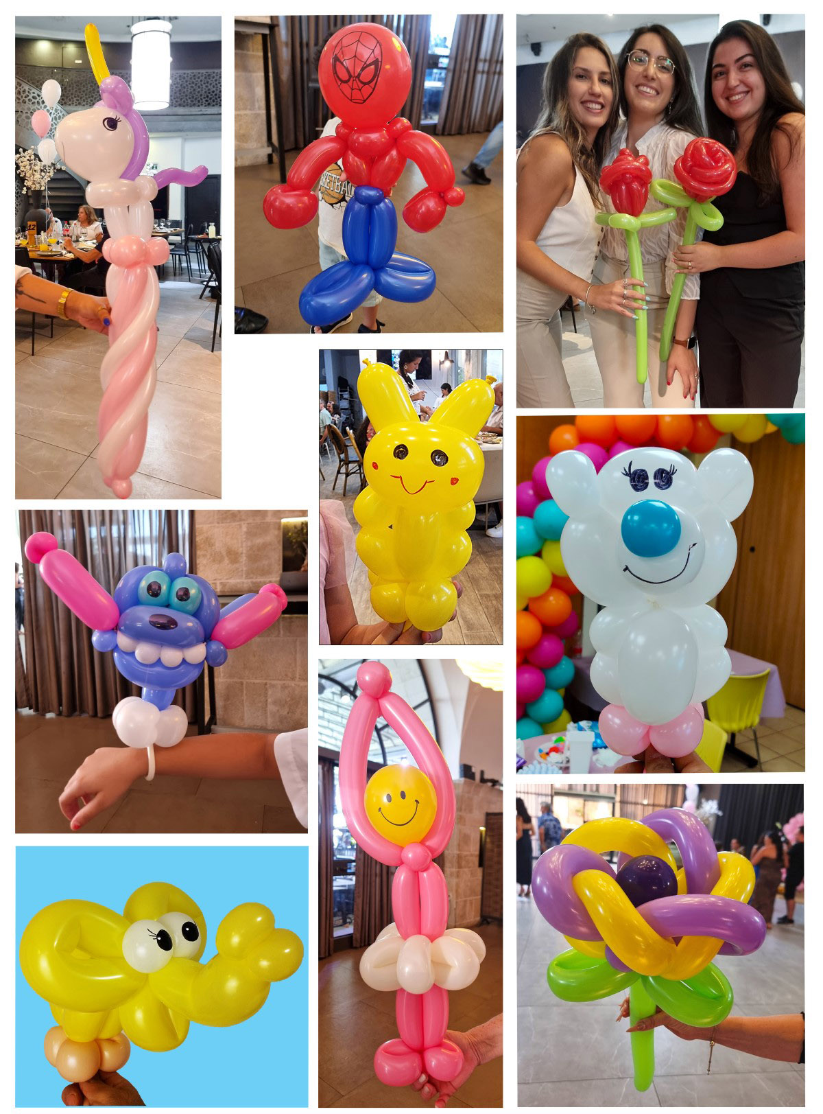 בלונים בצורות של אומן הבלונים ברק דגן