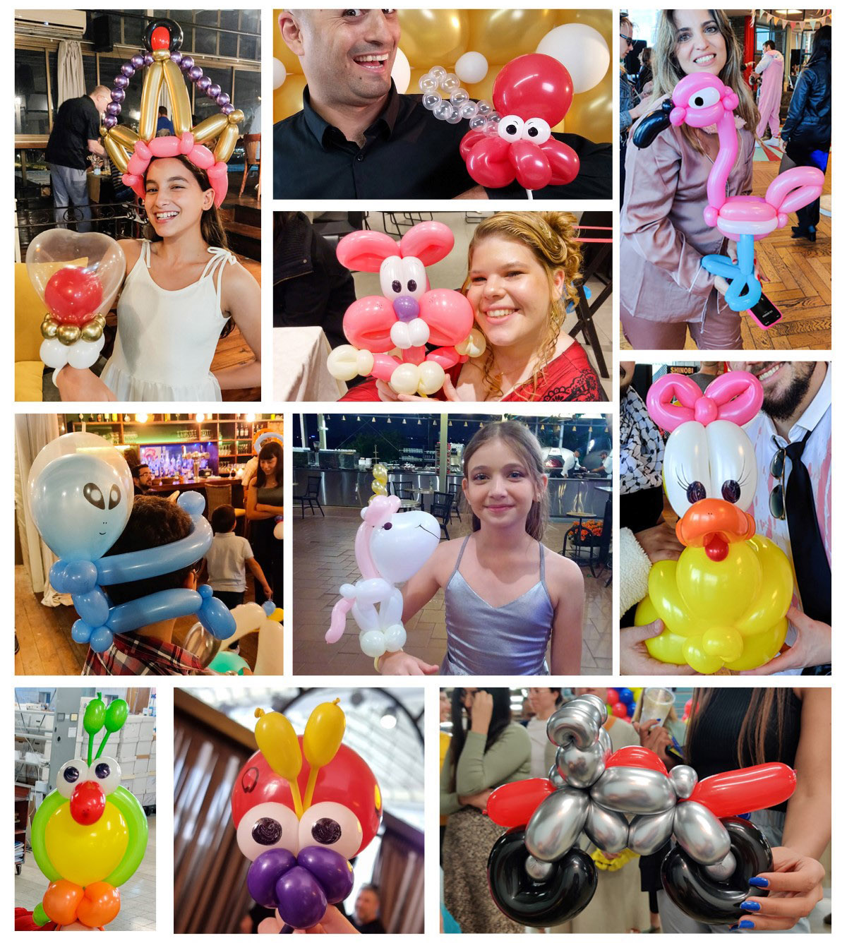 יצירות הבלונים של אומן הבלונים ברק דגן באירועים